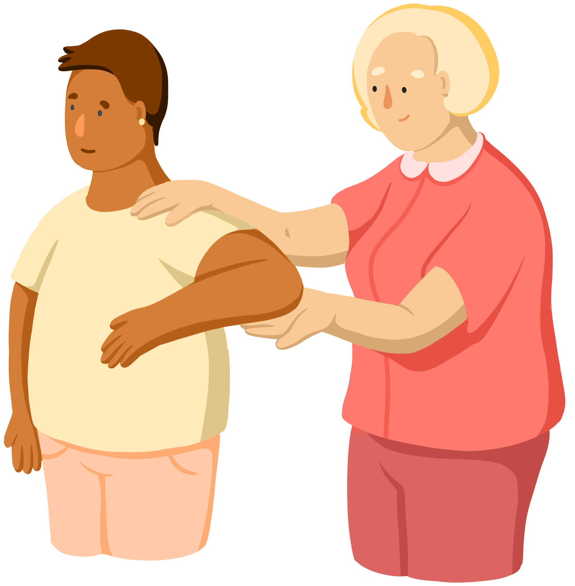 A physical therapist helping a patient with an arm injury.